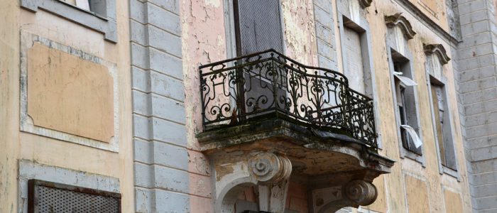 Balkon an der Frontseite von Schloss Dammsmühle