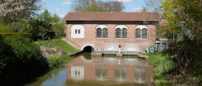 Gebäude des historischen Schöpfwerks in Bad Freienwalde